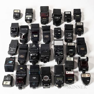 Group of Various Flash Units.