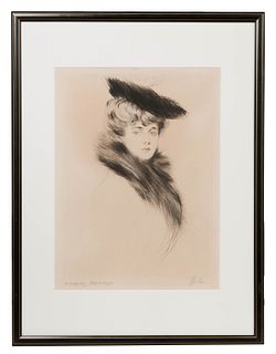 Paul Cesar Helleu (French, 1859-1927) 'Madame Cheruit' Drypoint Etching