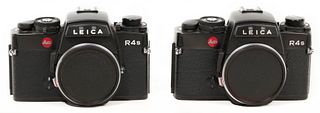 Leica R4S SLR 35mm Black Body Cameras with Boxes