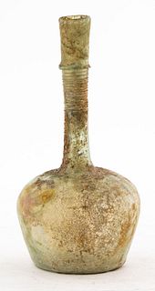 Ancient Pale Blue/Green Roman Glass Bottle