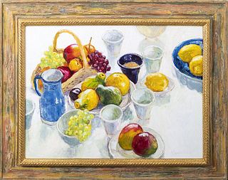 Dale Payson Large Oil on Canvas, Still Life