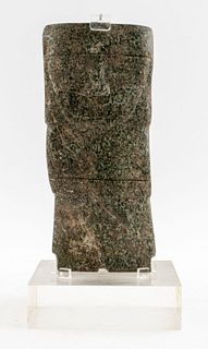 Precolumbian Green Carved Stone Figure