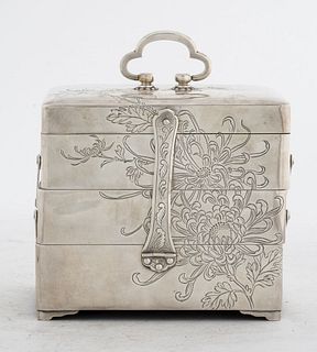 Japanese Sterling Silver Kodansu Jewelry Box