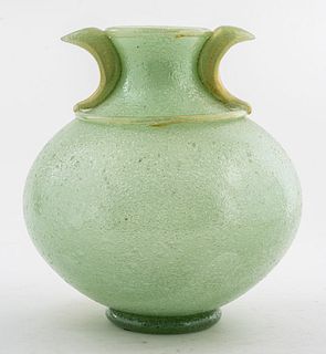 Flavio Poli  "Pulegoso" Vase w/ Gold Leaf, c. 1935