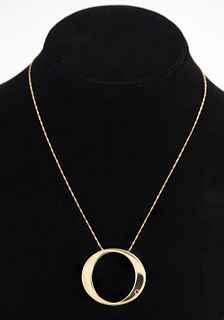 Roberto Coin 18K Gold Ruby "O" Pendant Necklace
