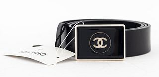 Chanel Leather Belt w Bakelite Buckle