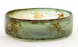 Ancient Roman Green Glass Dish