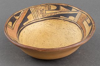 Hopi Southwest Pueblo Polychrome Pottery Bowl