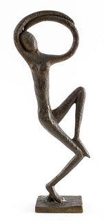 Modern Bronze Dancer Sculpture
