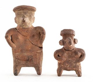 Pre-Columbian Nayarit Standing Pottery Figures, Pr