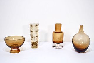 Amber Art Glass  (Mid-century)