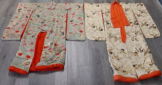 (2) Japanese Embroidered Wedding Robes.