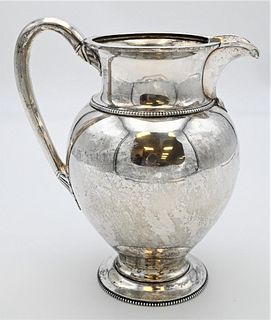 Tiffany Sterling Silver Pitcher 
marked Tiffany and Co. Gold and Silversmith's 550 Broadway
height 9 1/2 inches
23.7 t.oz.