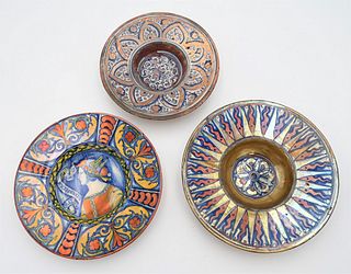 Four Piece Polychrome Pottery Lot