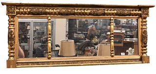 Federal Three Part Over the Mantel Mirror
having carved giltwood frame
length 62 inches, height 25 inches