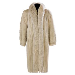 WHITE MINK AND FOXTAIL COAT