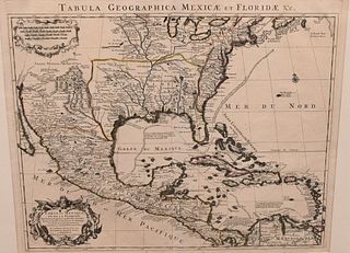 Guillaume de L'Isle
"Tabula Geographica Mexicae et Floridae, etc."
engraving on paper of the American south, Mexico, and the Antilles Islands
circa 17
