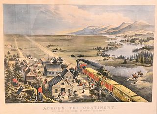 Currier and Ives "Across the Continent"lithograph on paper with hand coloringprinted title and credit line through the lower marginimage siz