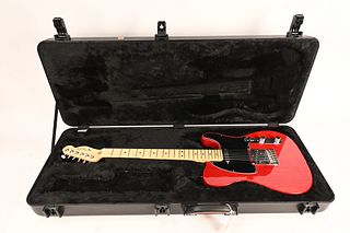 Fender Telecaster Guitar serial number US13043771 2013 Telecaster transparent crimson red  original hard shell case excellent used condition