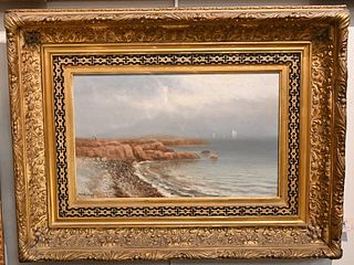 Wesley Elbridge Webber
American, 1841 - 1914
Jetty in the Storm
oil on canvas
signed lower left "W.Webber"
12 x 19 inches
