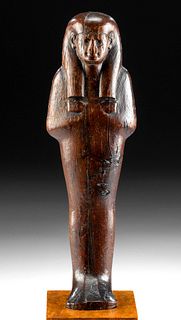 Tall Egyptian New Kingdom Wood Ushabti, ex-Merrin