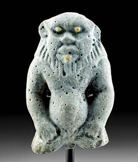 Egypto-Phoenician Frit Amulet - Bes / Dwarf Diety