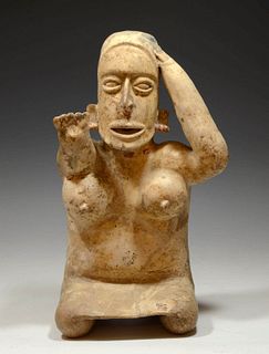 Jalisco Ameca Pottery Kneeling Female Figure