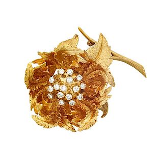 HAMMERMAN BROTHERS ARTICULATED FLOWER BROOCH