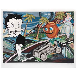 BARRY WOLFRYD, Road trip to Desire, Firmada, Serigrafía 26 / 50, 60 x 85 cm | BARRY WOLFRYD, Road trip to Desire, Signed, Serigraph 26 / 50, 23.6 x 33