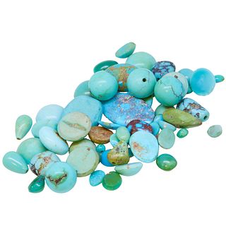 LOT OF LOOSE MIXED CUT TURQUOISE