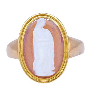 ANTIQUE CARVED CAMEO RING