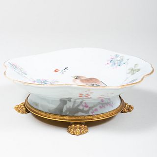 Chinese Footed Bowl Mounted to a Nicolas Haydon Ormolu Stand