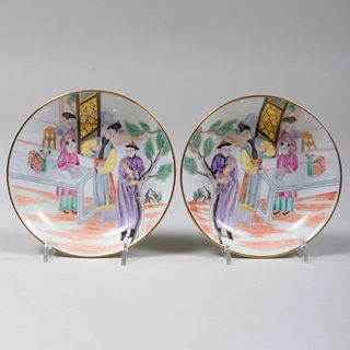 Pair of Chinese Export Shallow Dishes