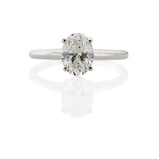 1.17 CTS OVAL DIAMOND SOLITAIRE, GIA COLOR GRADE F