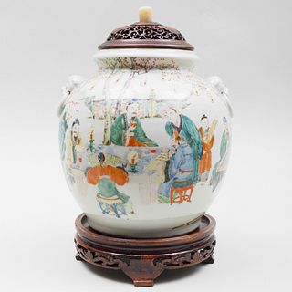Chinese Famille Vert Porcelain Jar