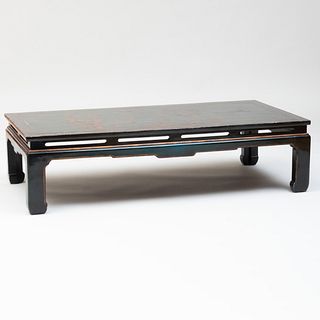 Chinese Black Lacquer Low Table