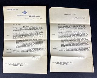 1935 Letters Australia Prime Minister
