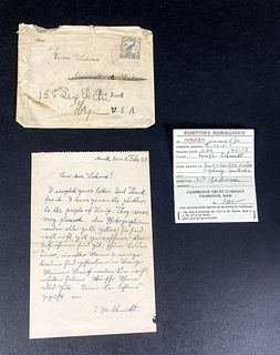 Letter from Father Joseph Schmidt to Ledoux 1938