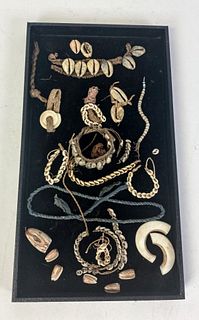 Tray of Papua New Guinea Jewelry