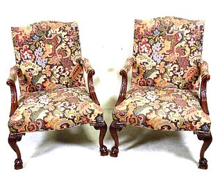 PAIR OF GEORGIAN STYLE ARMCHAIRS BY SOUTHLAND INC.