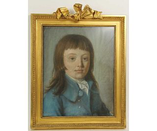 18th CENTURY YOUNG FRENCH GENTLEMAN PASTEL PAINTIN
