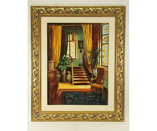 OIL PAINTING OF AN HOME ENTRYWAY