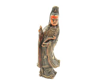 19th CENTURY CHINESE CARVED QUAN YIN