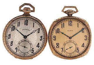Elgin and Illinois Pocket Watches, Ca 1922 