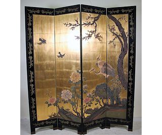 CHINESE FOUR PANEL FOLDING SCREEN
