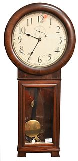 Seth Thomas #2 Regulator Clock mahogany case  along with pendulum and weights length 35 inches