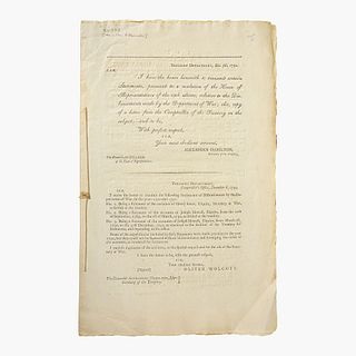 [Hamilton, Alexander] [Treasury Department] Treasury Department, Dec. 7th, 1792...