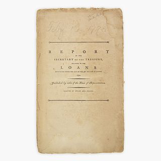 [Hamilton, Alexander] [Treasury Department] Report of the Secretary of the Treasury, Relative to the Loans Negotiated Under the Acts of the 4th and 12
