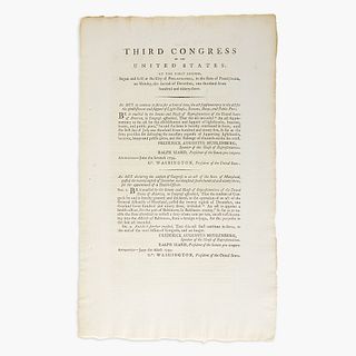 [Hamilton, Alexander] [Lighthouses] An Act to continue in force for a limited time, the act supplementary to the act for the establishment and support
