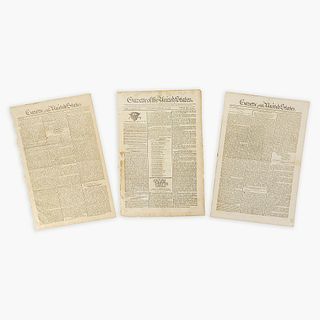 [Hamilton, Alexander] [Public Credit, etc.] Group of 3 Issues of the Gazette of the United States
